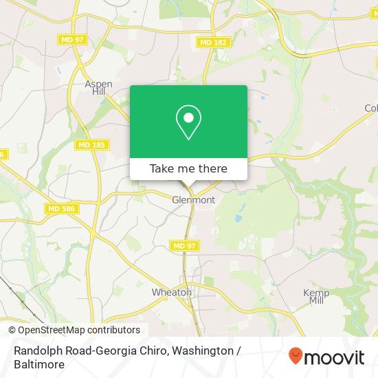 Mapa de Randolph Road-Georgia Chiro