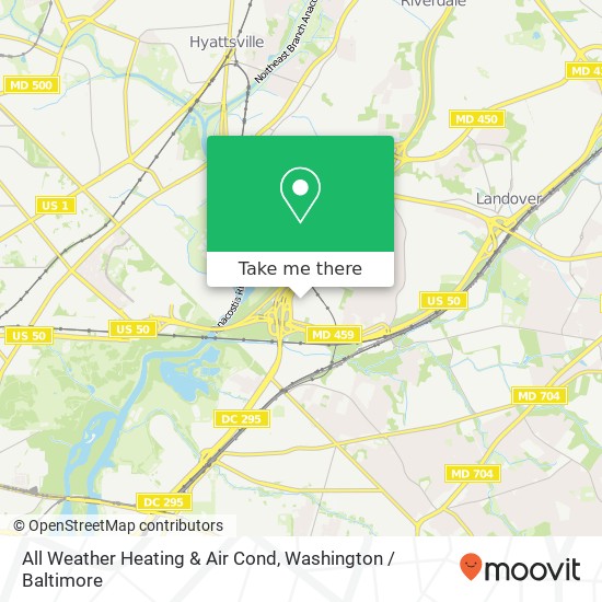 Mapa de All Weather Heating & Air Cond