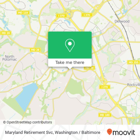 Mapa de Maryland Retirement Svc