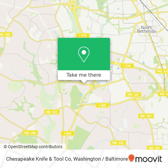 Mapa de Chesapeake Knife & Tool Co