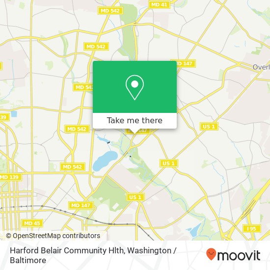Harford Belair Community Hlth map