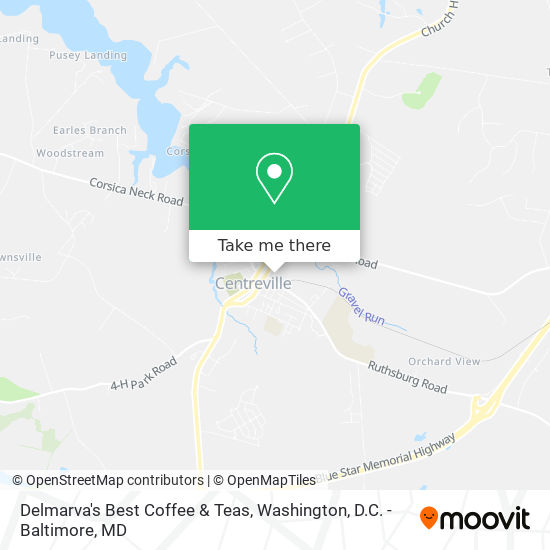 Delmarva's Best Coffee & Teas map