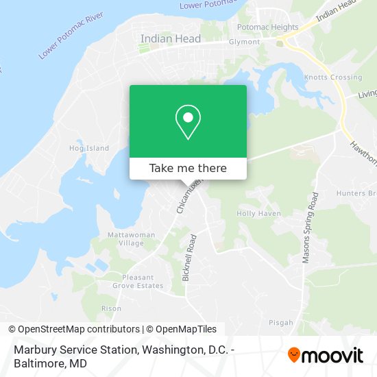 Marbury Service Station map