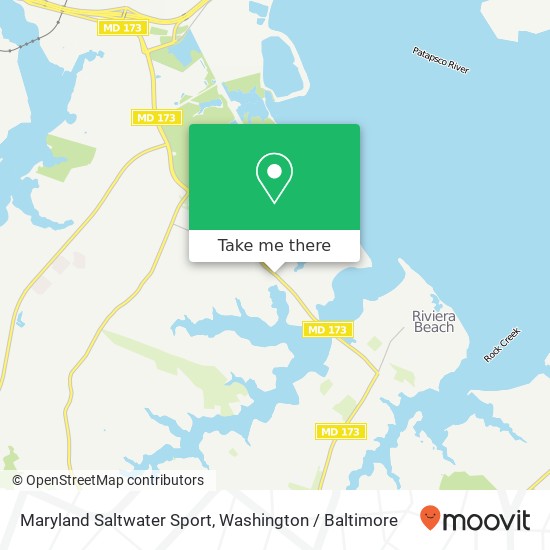 Mapa de Maryland Saltwater Sport