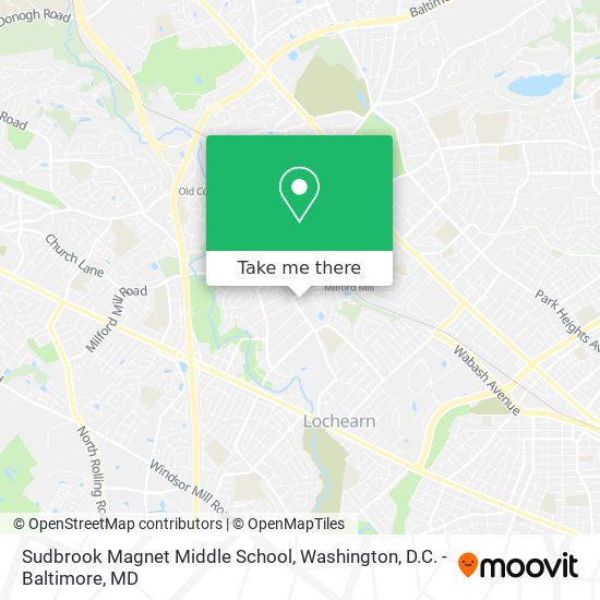 Mapa de Sudbrook Magnet Middle School