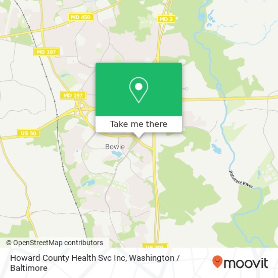 Howard County Health Svc Inc map