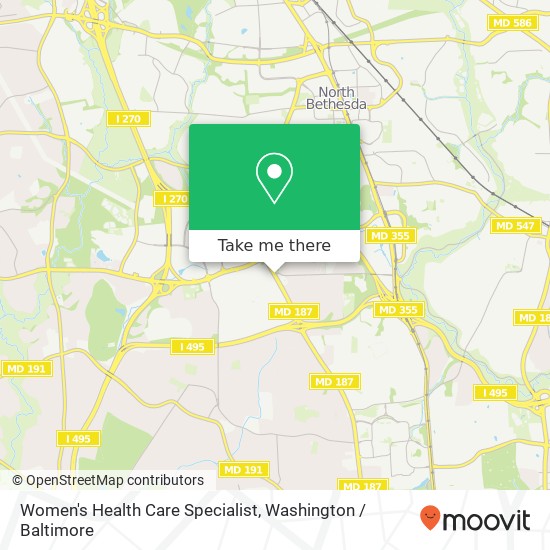 Mapa de Women's Health Care Specialist