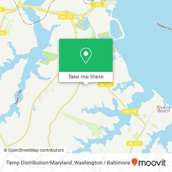 Temp Distribution-Maryland map