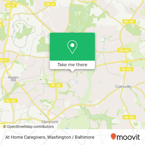 At Home Caregivers map