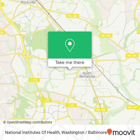 Mapa de National Institutes Of Health