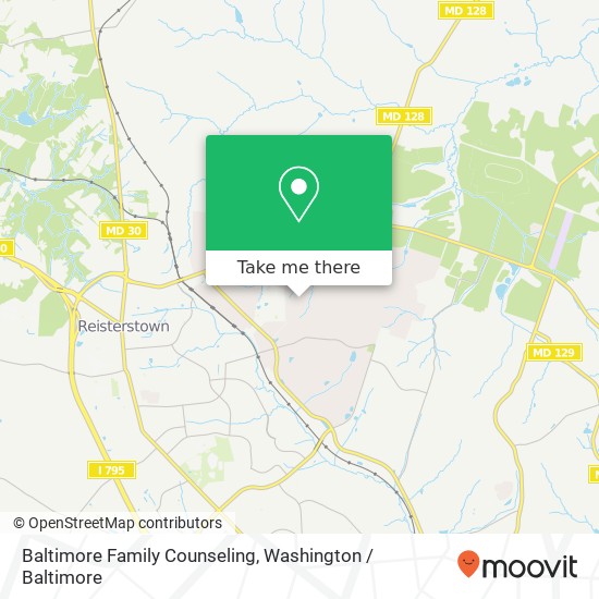 Mapa de Baltimore Family Counseling