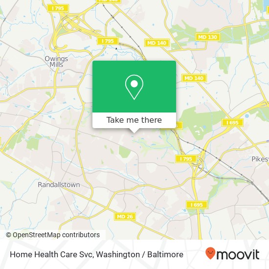 Home Health Care Svc map