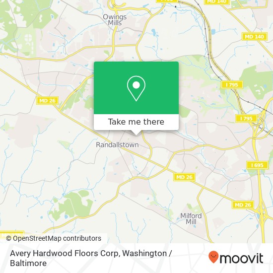 Mapa de Avery Hardwood Floors Corp