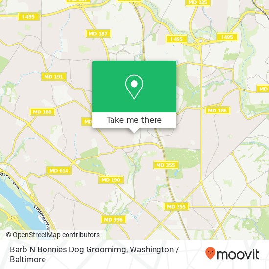 Mapa de Barb N Bonnies Dog Groomimg