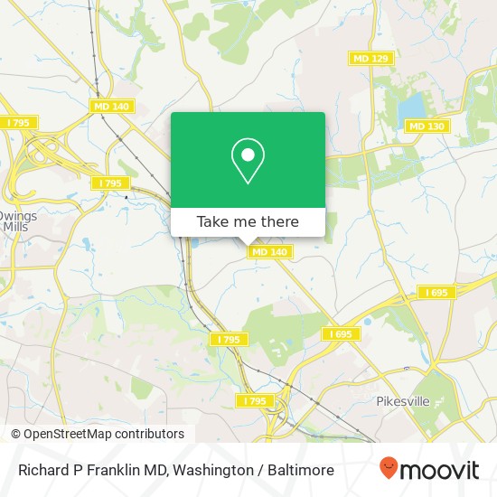 Richard P Franklin MD map