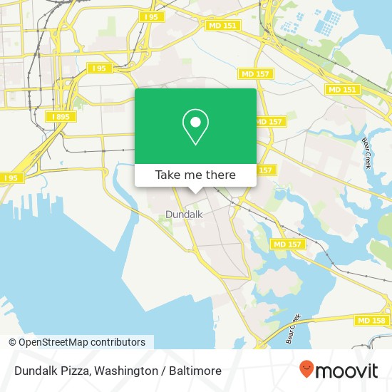 Dundalk Pizza map