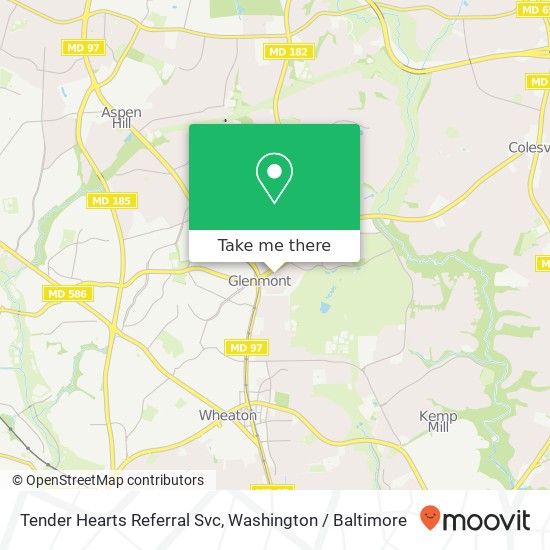 Tender Hearts Referral Svc map