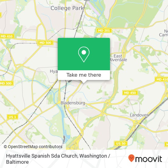 Hyattsville Spanish Sda Church map