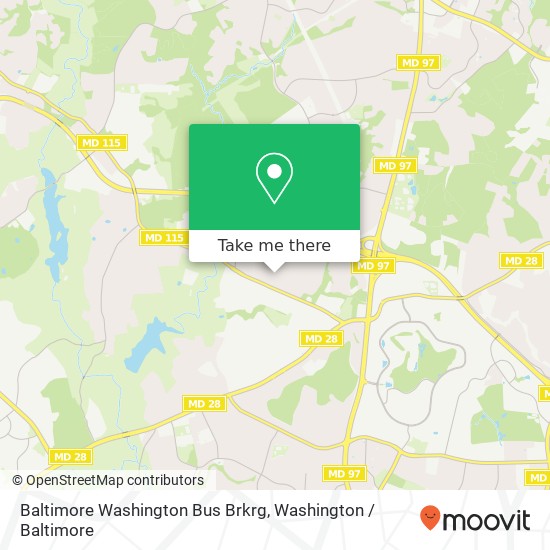 Mapa de Baltimore Washington Bus Brkrg