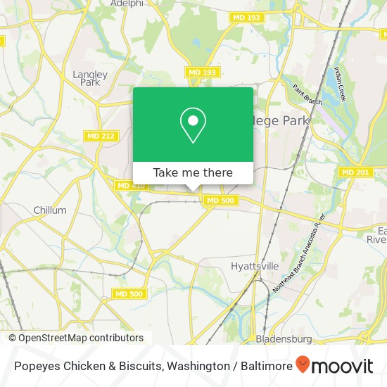 Popeyes Chicken & Biscuits map