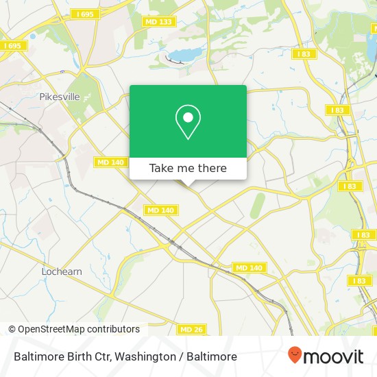 Mapa de Baltimore Birth Ctr