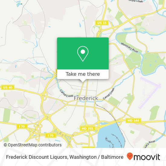 Mapa de Frederick Discount Liquors