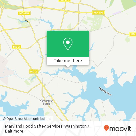 Maryland Food Saftey Services map