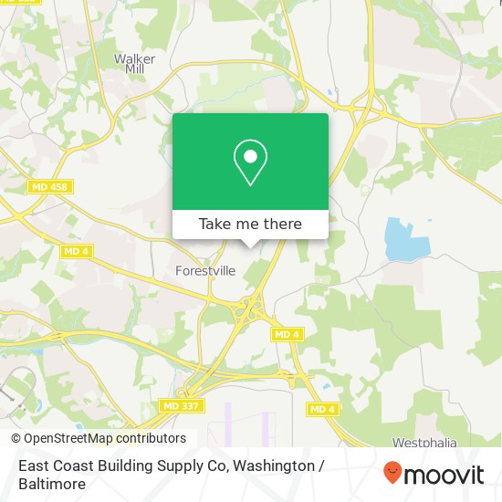 Mapa de East Coast Building Supply Co
