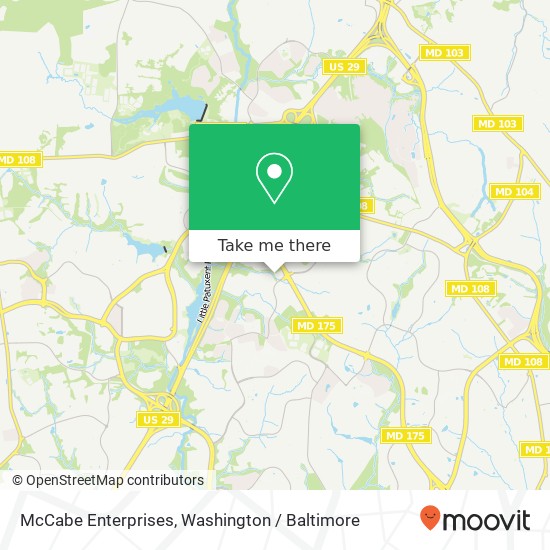 McCabe Enterprises map