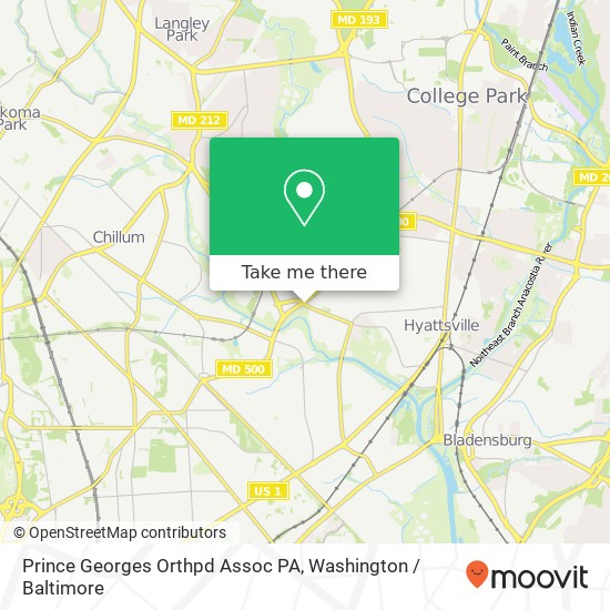 Mapa de Prince Georges Orthpd Assoc PA