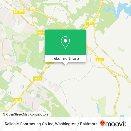 Reliable Contracting Co Inc map