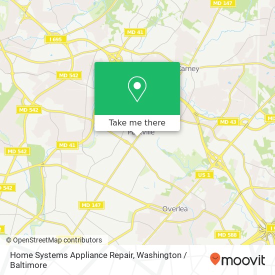 Mapa de Home Systems Appliance Repair