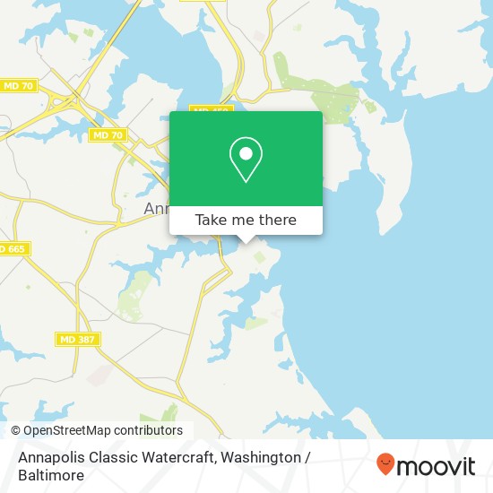 Mapa de Annapolis Classic Watercraft