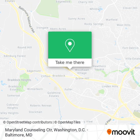 Mapa de Maryland Counseling Ctr