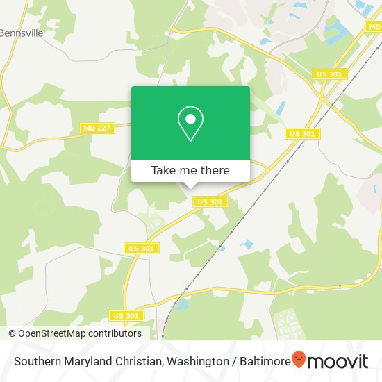 Mapa de Southern Maryland Christian