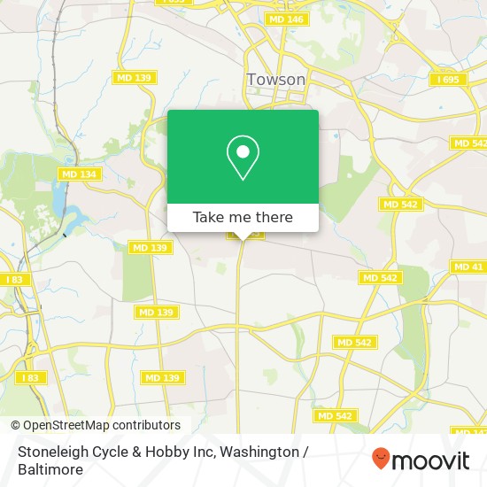 Mapa de Stoneleigh Cycle & Hobby Inc