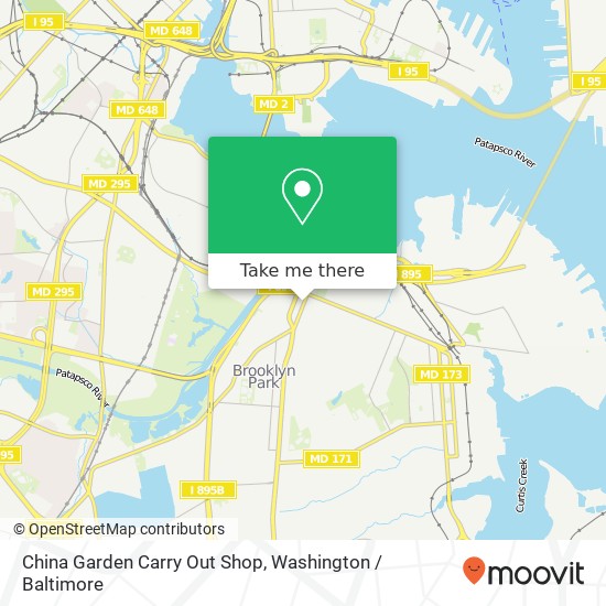 Mapa de China Garden Carry Out Shop