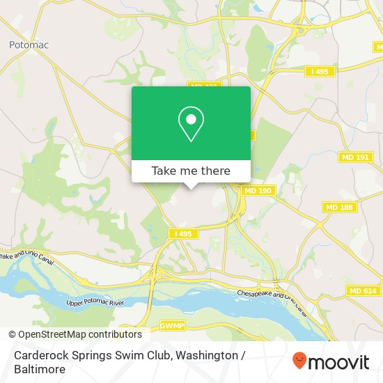 Carderock Springs Swim Club map