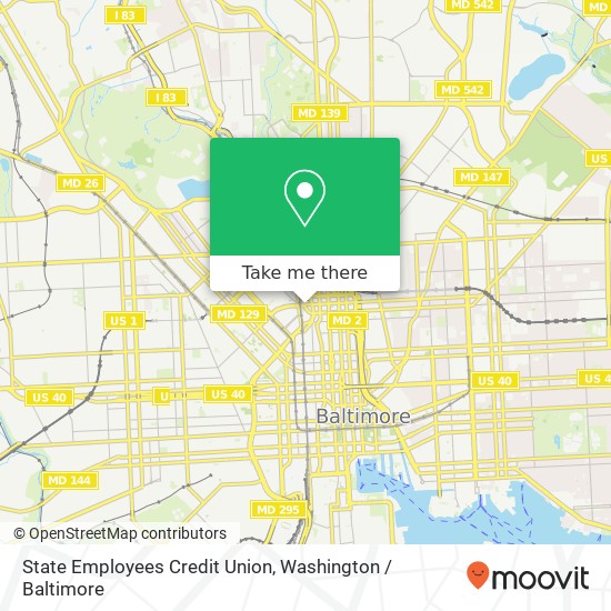 State Employees Credit Union map