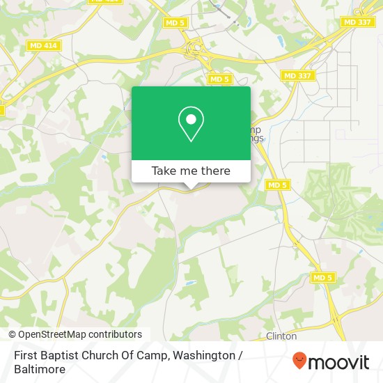 Mapa de First Baptist Church Of Camp