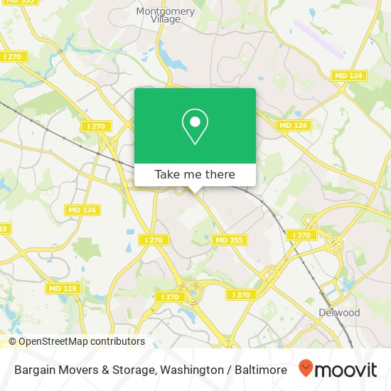 Bargain Movers & Storage map