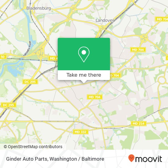 Ginder Auto Parts map