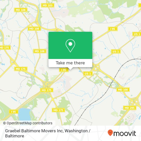 Graebel Baltimore Movers Inc map