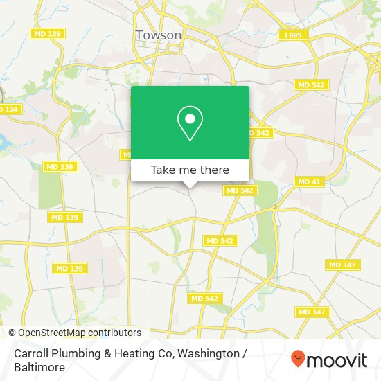 Carroll Plumbing & Heating Co map