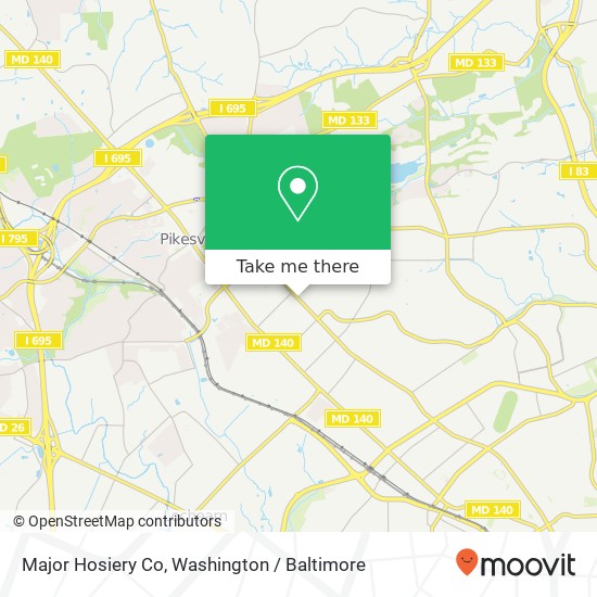 Major Hosiery Co map