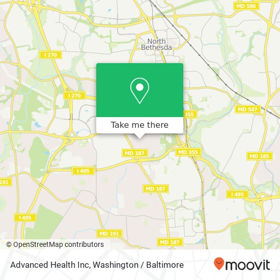 Advanced Health Inc map