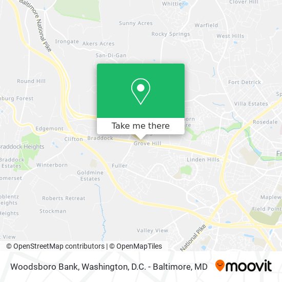 Woodsboro Bank map