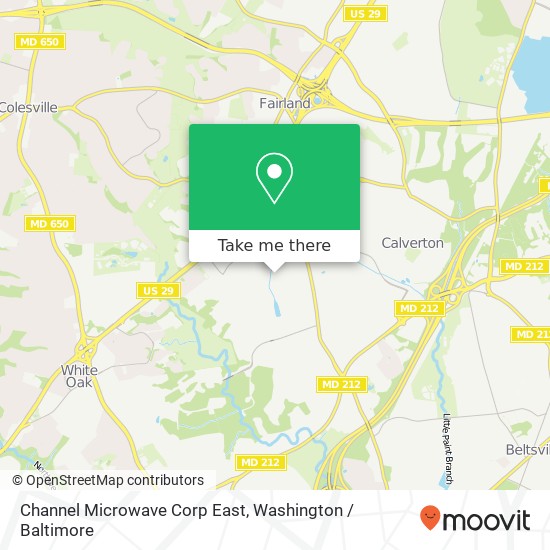 Channel Microwave Corp East map