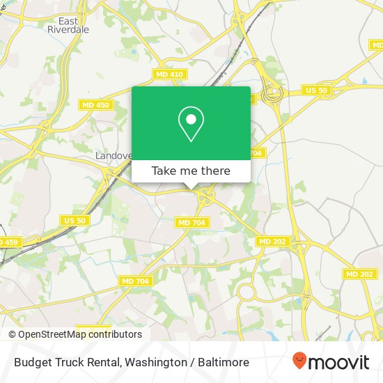 Budget Truck Rental map