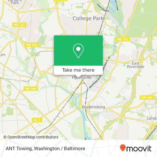 ANT Towing map